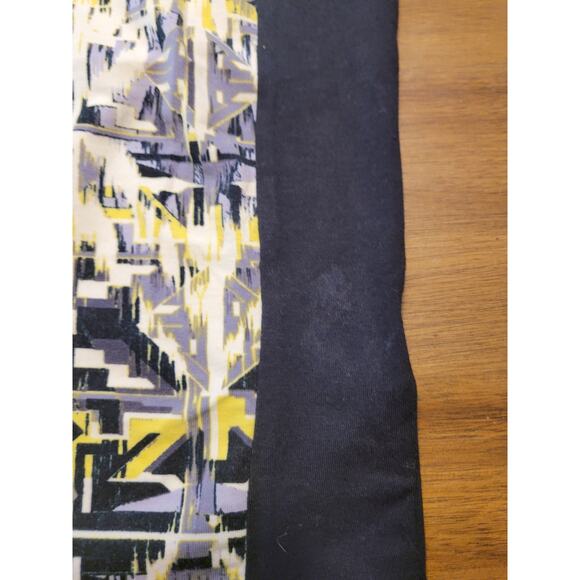 Material Girl Black Yellow Aztec Print Bodycon Dress Women’s Medium Knee Length - Picture 7 of 9